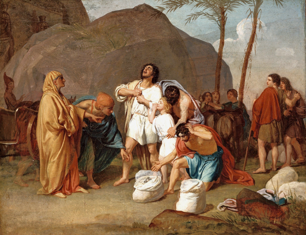 約瑟在便雅憫的口袋搜到銀酒杯。（Alexander Ivanov 繪於1831-1833）